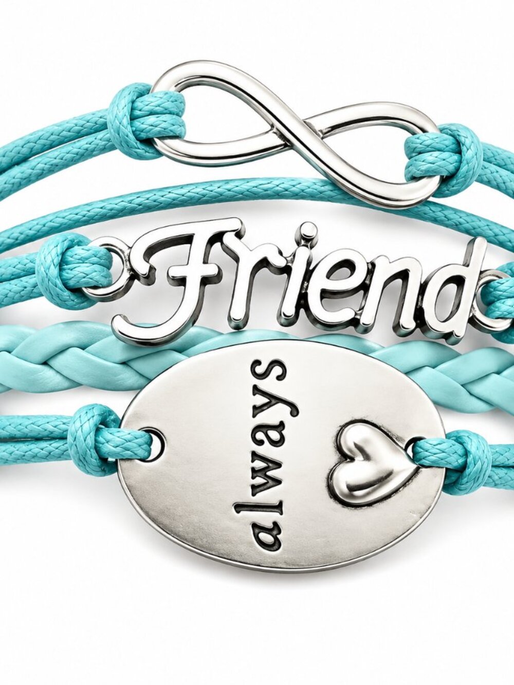 Best Friend Bracelet, Best Friends Jewelry, Friend Always Bracelet - Teal
